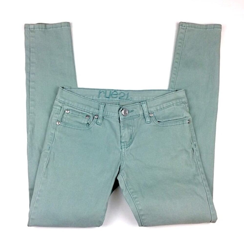 Rue 21 Light Sage Green Jeans 3/4
